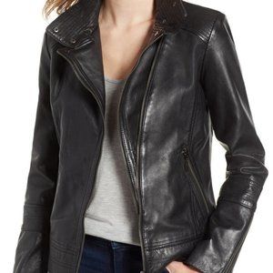 Bernardo Leather Moto Jacket